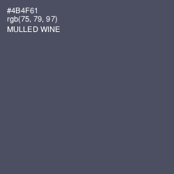 #4B4F61 - Mulled Wine Color Image