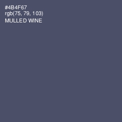 #4B4F67 - Mulled Wine Color Image