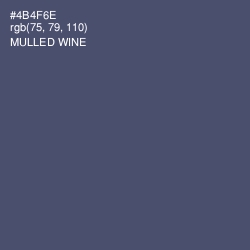 #4B4F6E - Mulled Wine Color Image