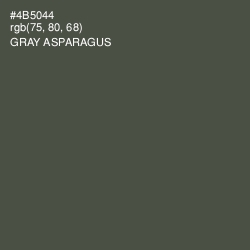 #4B5044 - Gray Asparagus Color Image