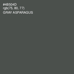 #4B504D - Gray Asparagus Color Image
