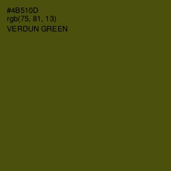 #4B510D - Verdun Green Color Image