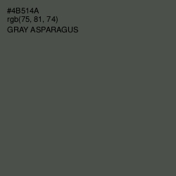 #4B514A - Gray Asparagus Color Image