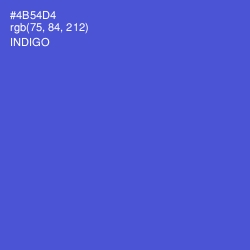 #4B54D4 - Indigo Color Image