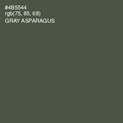 #4B5544 - Gray Asparagus Color Image