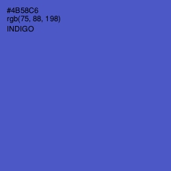 #4B58C6 - Indigo Color Image