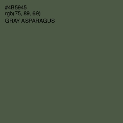 #4B5945 - Gray Asparagus Color Image