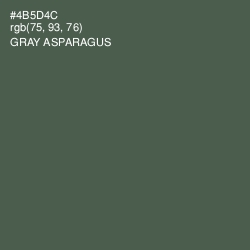 #4B5D4C - Gray Asparagus Color Image