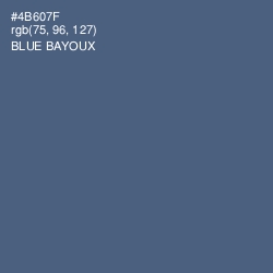 #4B607F - Blue Bayoux Color Image
