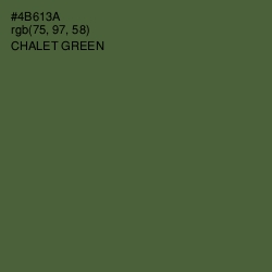 #4B613A - Chalet Green Color Image