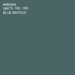 #4B6464 - Blue Bayoux Color Image