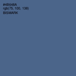 #4B648A - Bismark Color Image