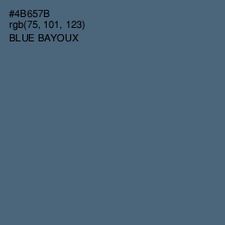 #4B657B - Blue Bayoux Color Image