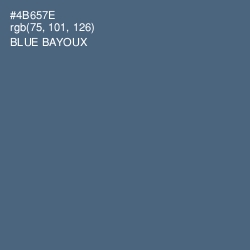 #4B657E - Blue Bayoux Color Image