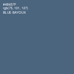 #4B657F - Blue Bayoux Color Image