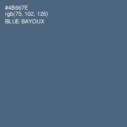 #4B667E - Blue Bayoux Color Image