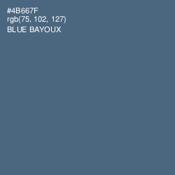 #4B667F - Blue Bayoux Color Image