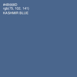 #4B668D - Kashmir Blue Color Image