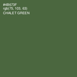#4B673F - Chalet Green Color Image