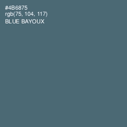 #4B6875 - Blue Bayoux Color Image