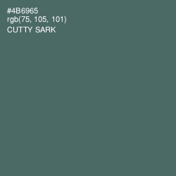 #4B6965 - Cutty Sark Color Image