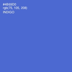 #4B69D0 - Indigo Color Image