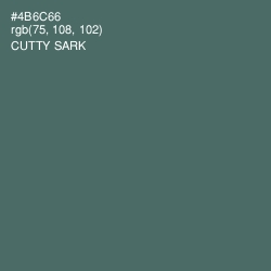 #4B6C66 - Cutty Sark Color Image
