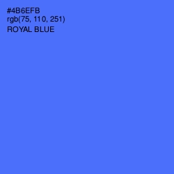 #4B6EFB - Royal Blue Color Image