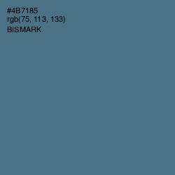 #4B7185 - Bismark Color Image