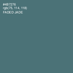 #4B7276 - Faded Jade Color Image