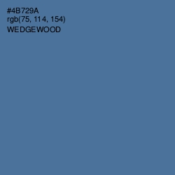 #4B729A - Wedgewood Color Image