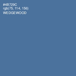 #4B729C - Wedgewood Color Image