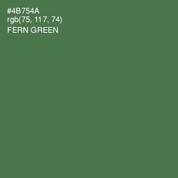 #4B754A - Fern Green Color Image
