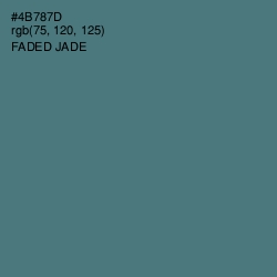 #4B787D - Faded Jade Color Image