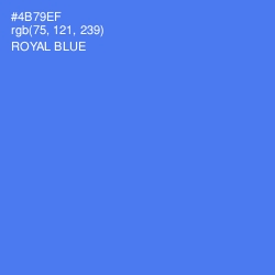 #4B79EF - Royal Blue Color Image