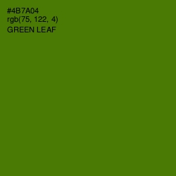 #4B7A04 - Green Leaf Color Image