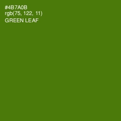 #4B7A0B - Green Leaf Color Image