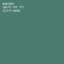 #4B7B6F - Cutty Sark Color Image