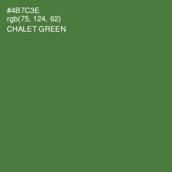 #4B7C3E - Chalet Green Color Image