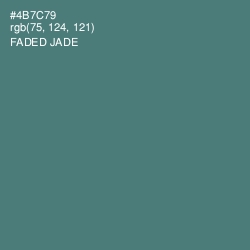 #4B7C79 - Faded Jade Color Image