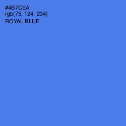 #4B7CEA - Royal Blue Color Image