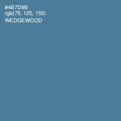 #4B7D9B - Wedgewood Color Image