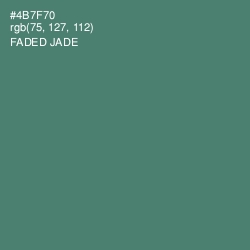 #4B7F70 - Faded Jade Color Image