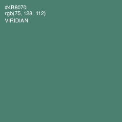 #4B8070 - Viridian Color Image