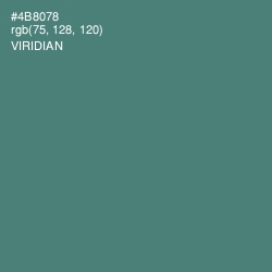 #4B8078 - Viridian Color Image