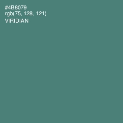 #4B8079 - Viridian Color Image