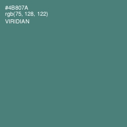#4B807A - Viridian Color Image