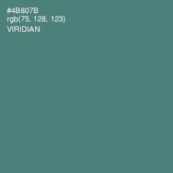 #4B807B - Viridian Color Image