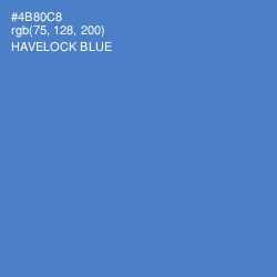#4B80C8 - Havelock Blue Color Image