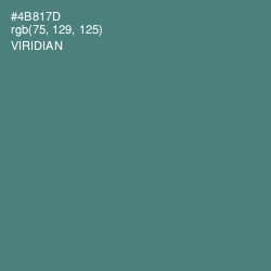 #4B817D - Viridian Color Image